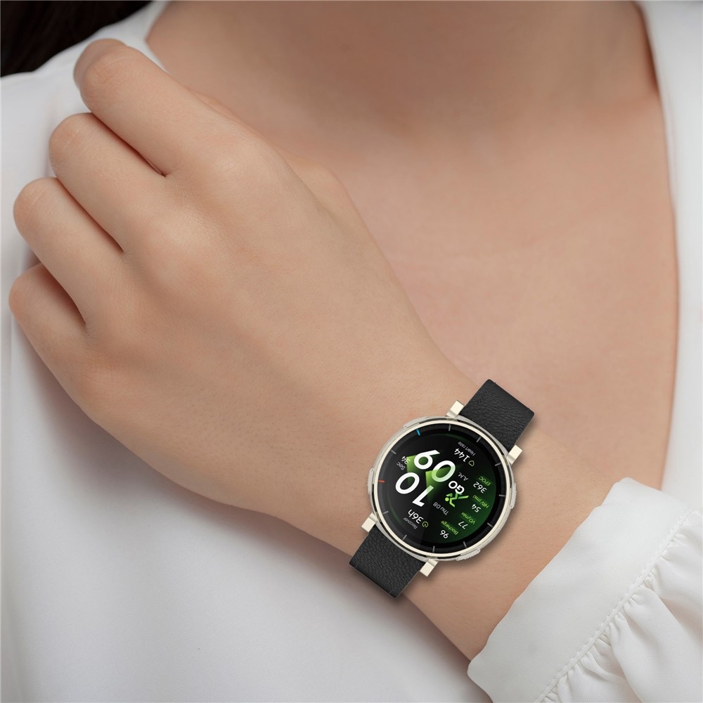 Genu kožený řemínek na Amazfit Balance 3/Bip Max  - tmavěhnědý