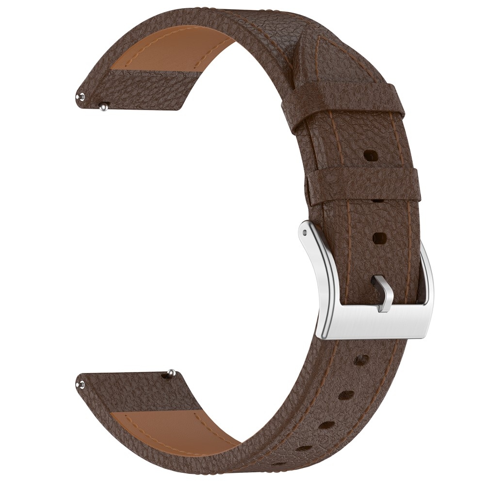 Genu kožený řemínek na Amazfit Balance 3/Bip Max  - tmavěhnědý