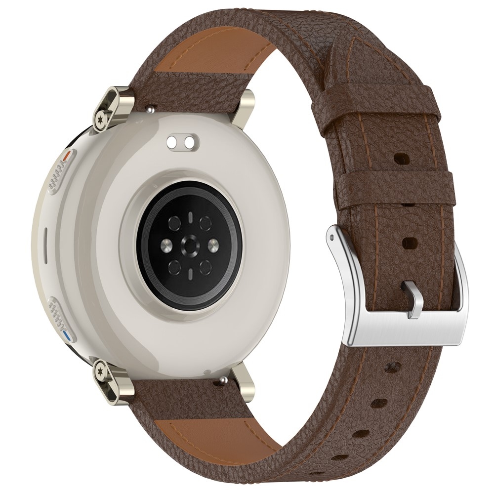 Genu kožený řemínek na Amazfit Balance 3/Bip Max  - tmavěhnědý