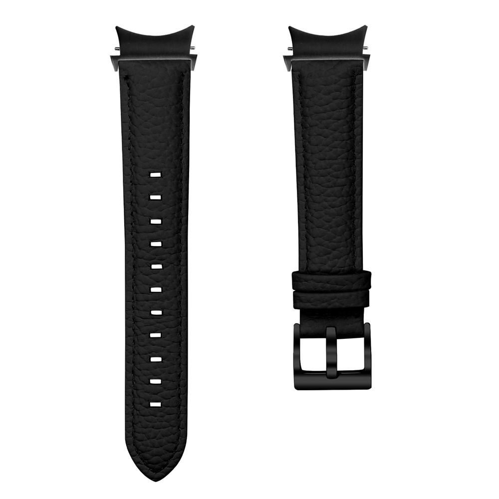 Genu kožený řemínek na Samsung Galaxy Watch FE/Watch7 44mm/40mm/Watch6/Watch 5/Watch4 - černý