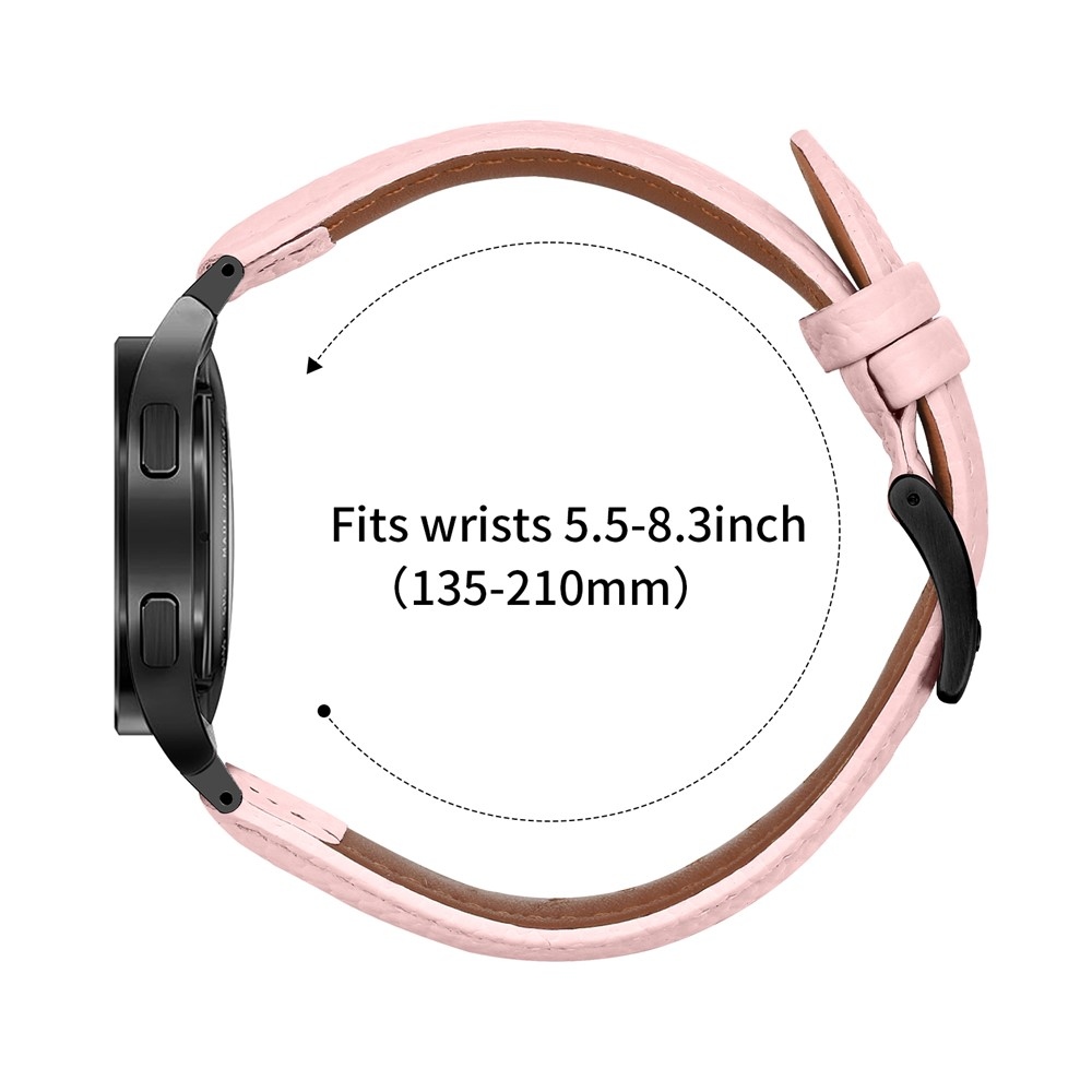Genu kožený řemínek na Samsung Galaxy Watch FE/Watch7 44mm/40mm/Watch6/Watch 5/Watch4 - růžový