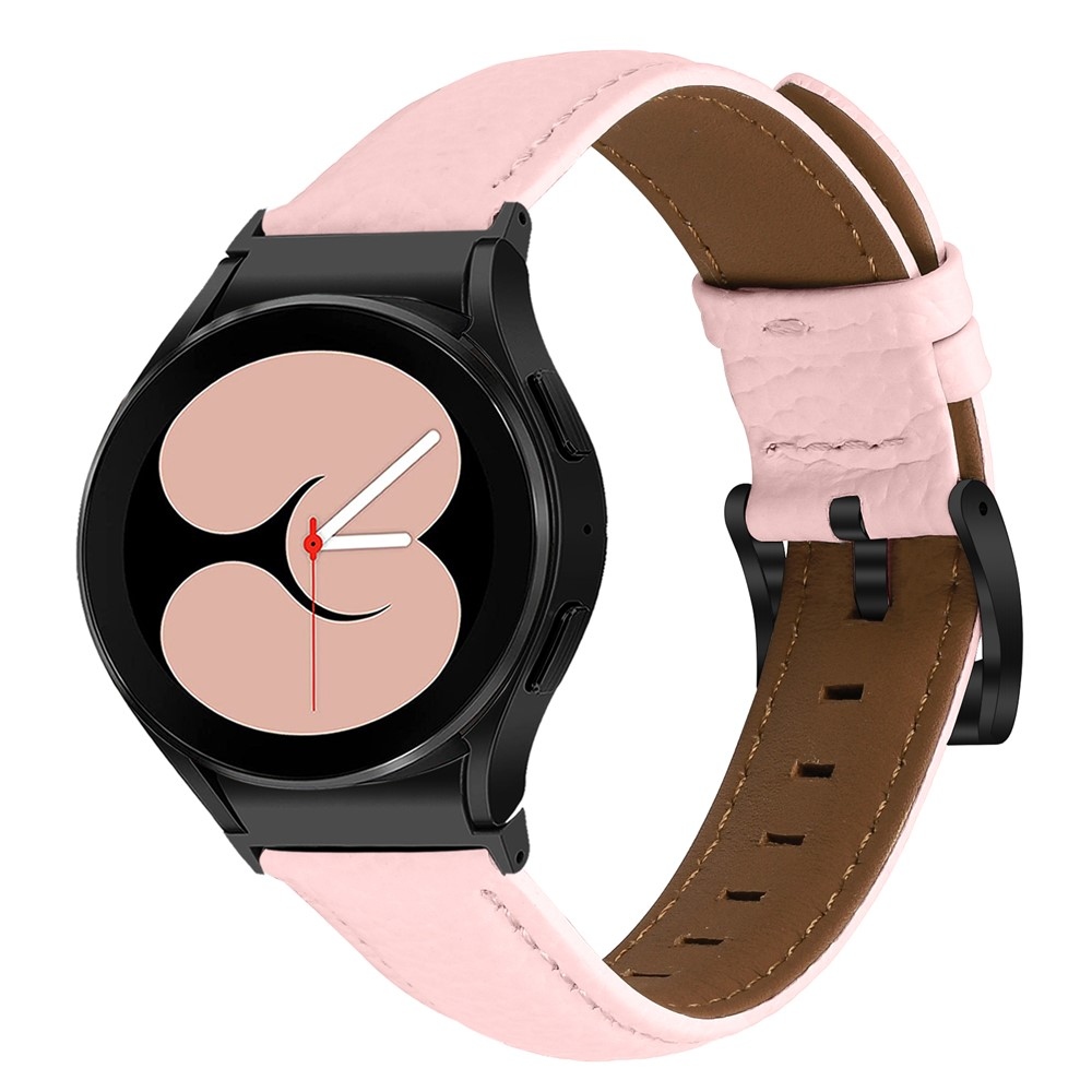 Genu kožený řemínek na Samsung Galaxy Watch FE/Watch7 44mm/40mm/Watch6/Watch 5/Watch4 - růžový