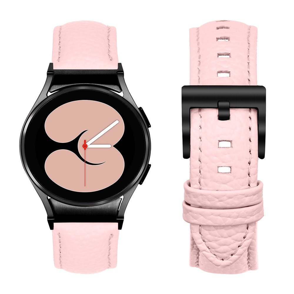 Genu kožený řemínek na Samsung Galaxy Watch FE/Watch7 44mm/40mm/Watch6/Watch 5/Watch4 - růžový