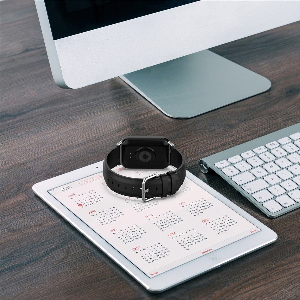 Genu kožený řemínek na Xiaomi Smart Band 10 Pro/9 Pro/8 Pro/Redmi Watch 6/5/4 - černý