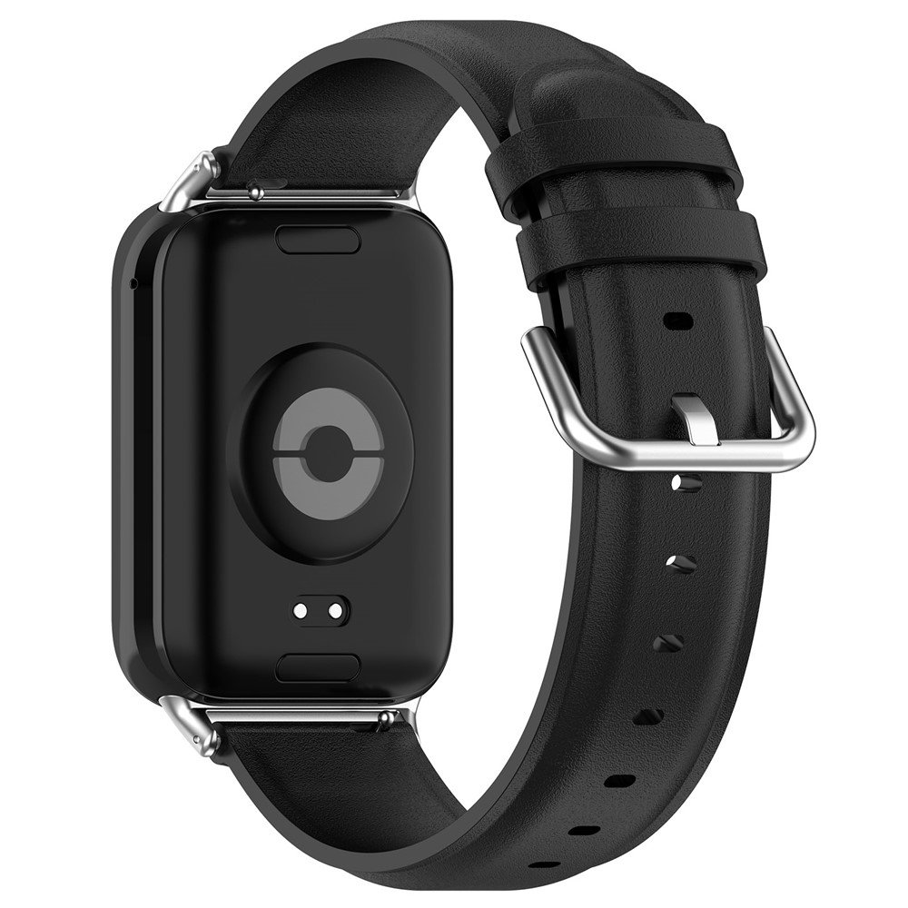 Genu kožený řemínek na Xiaomi Smart Band 10 Pro/9 Pro/8 Pro/Redmi Watch 6/5/4 - černý
