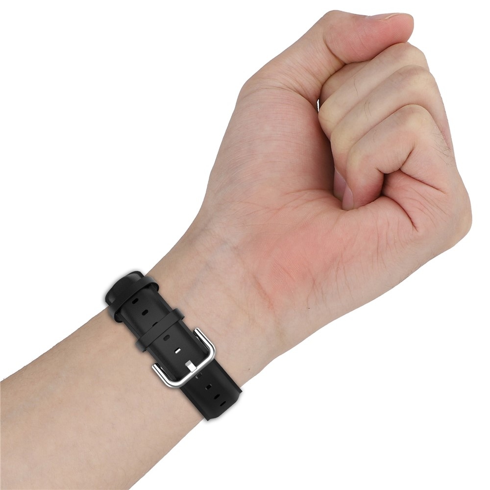 Genu kožený řemínek na Xiaomi Smart Band 10 Pro/9 Pro/8 Pro/Redmi Watch 6/5/4 - černý