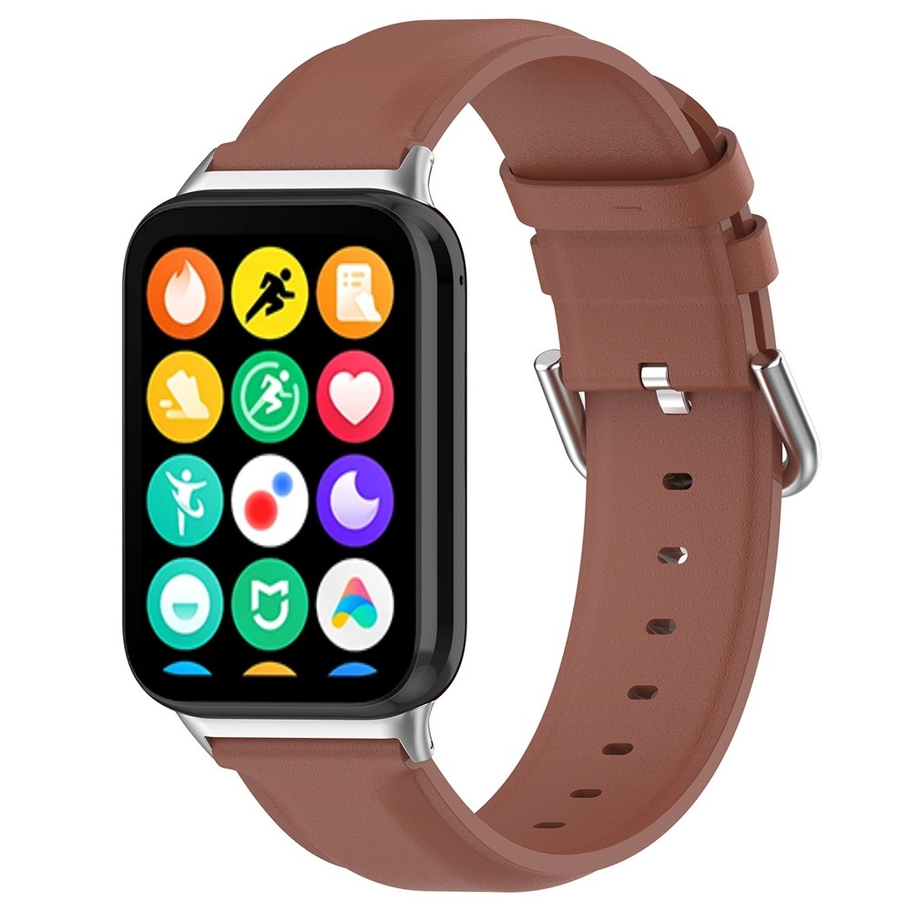 Genu kožený řemínek na Xiaomi Smart Band 10 Pro/9 Pro/8 Pro/Redmi Watch 6/5/4 - hnědý