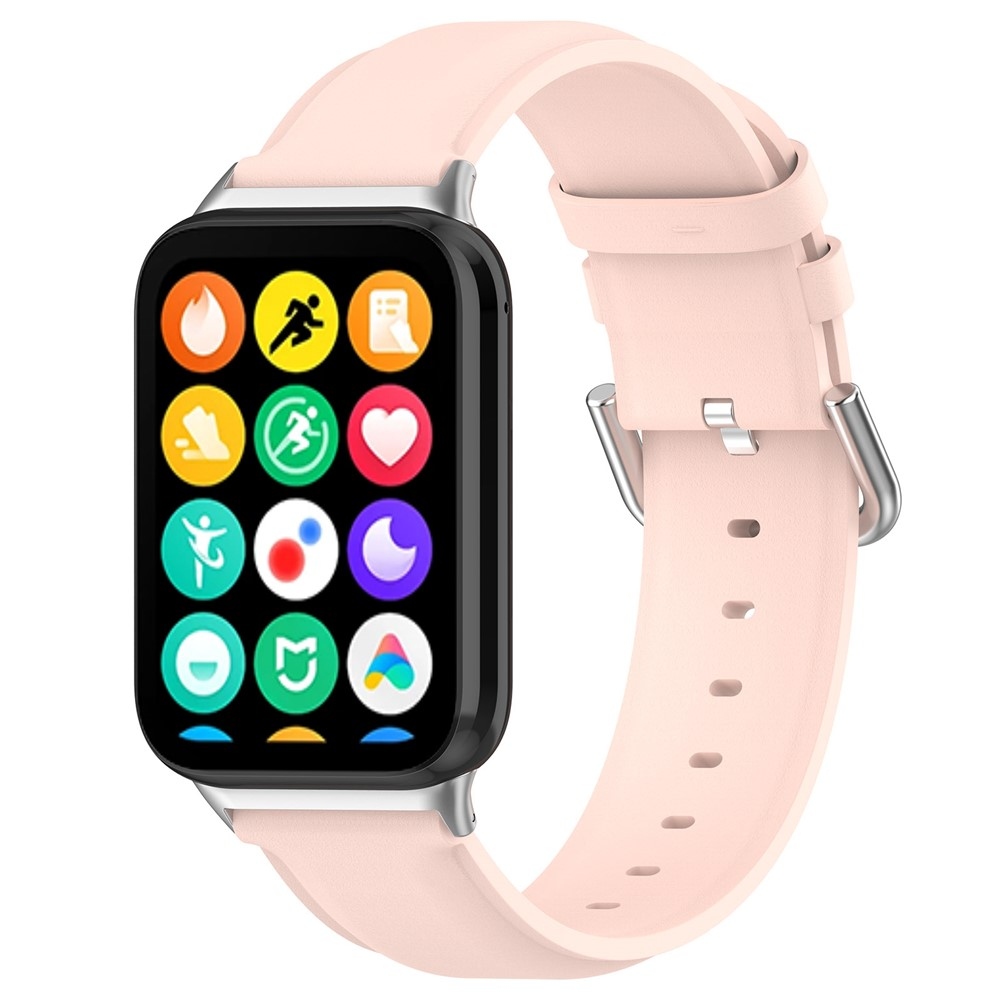 Genu kožený řemínek na Xiaomi Smart Band 10 Pro/9 Pro/8 Pro/Redmi Watch 6/5/4 - růžový
