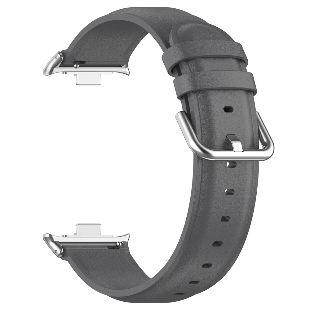 Genu kožený řemínek na Xiaomi Smart Band 10 Pro/9 Pro/8 Pro/Redmi Watch 6/5/4 - šedý