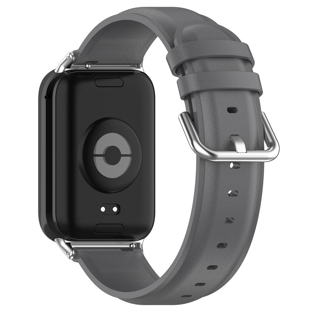 Genu kožený řemínek na Xiaomi Smart Band 10 Pro/9 Pro/8 Pro/Redmi Watch 6/5/4 - šedý