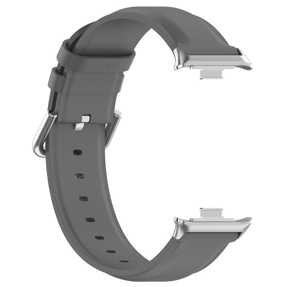Genu kožený řemínek na Xiaomi Smart Band 10 Pro/9 Pro/8 Pro/Redmi Watch 6/5/4 - šedý