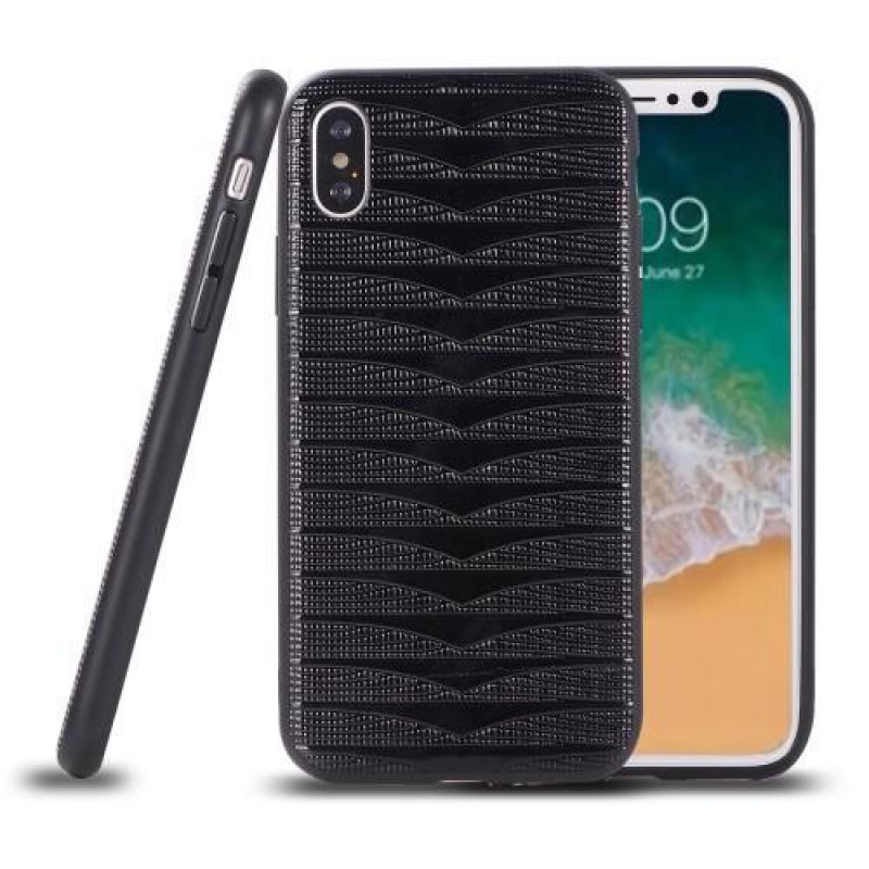 Geo pružný gelový obal na iPhone X - černý