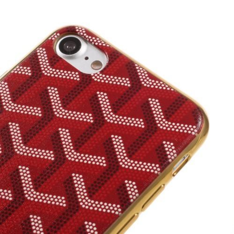 Geometric gelový obal na iPhone 8 a iPhone 7 - červený