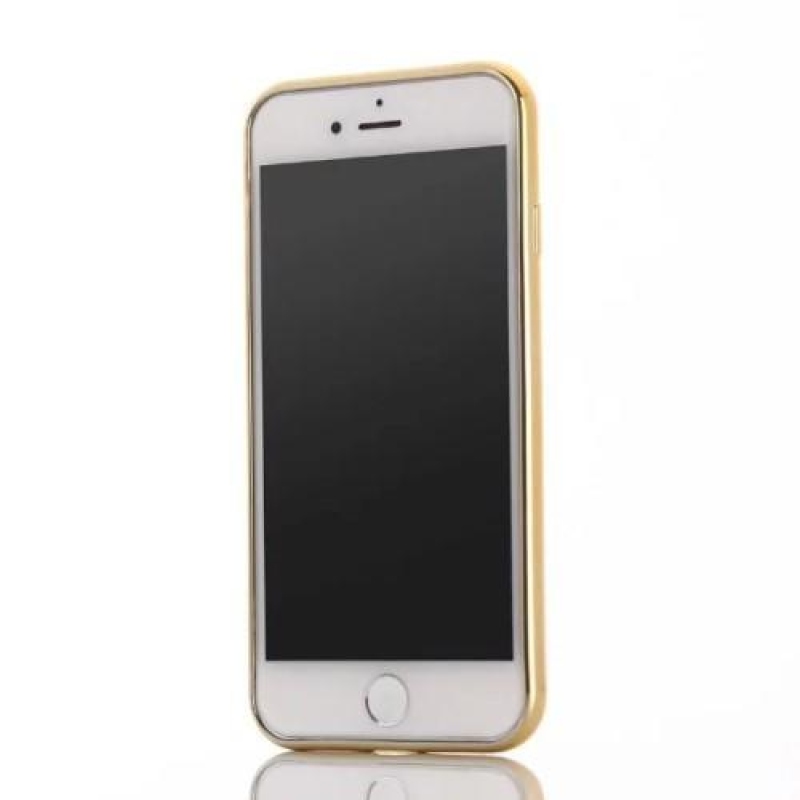 Geometric obal se zlatými lemy na iPhone 7 a iPhone 8 - červené