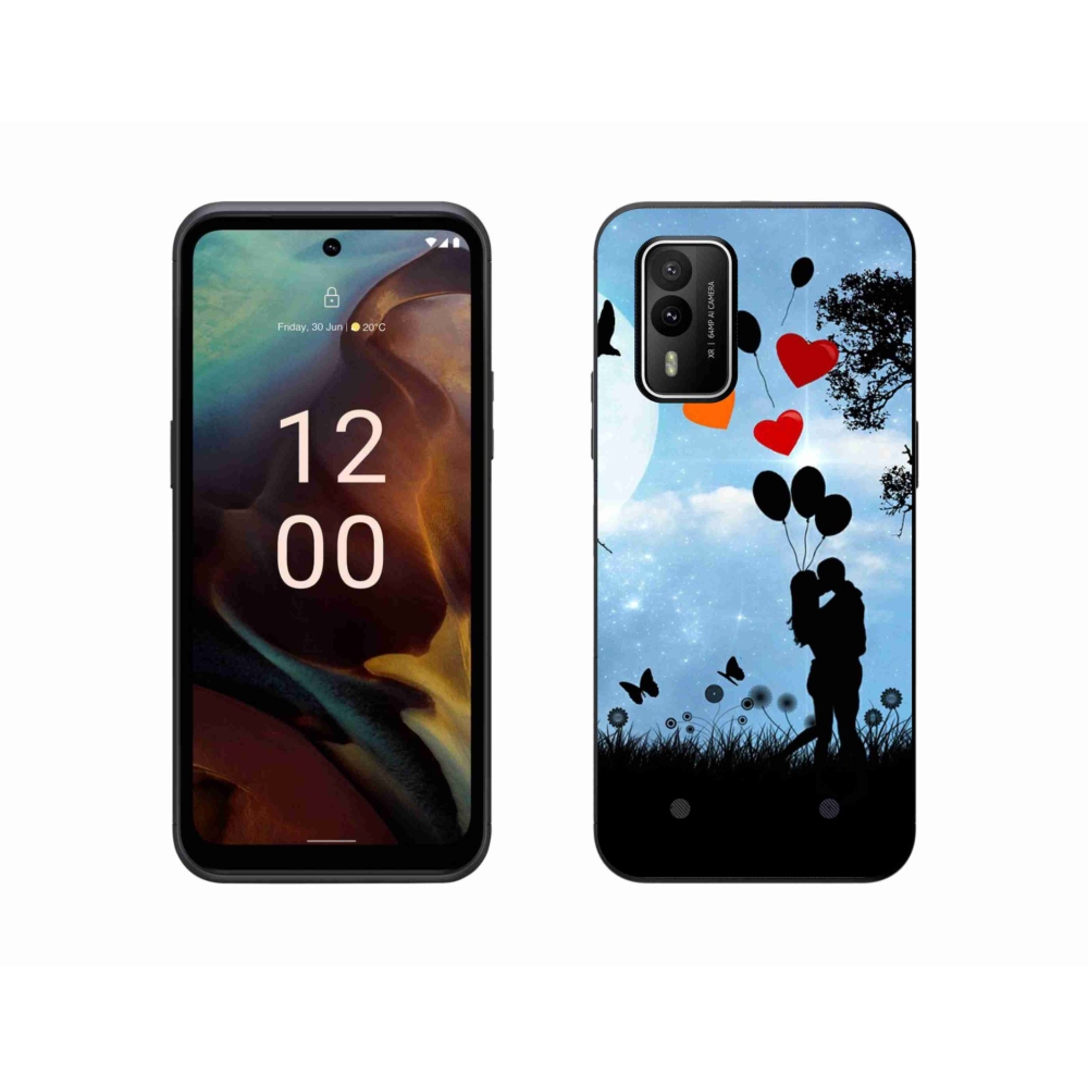 Gelový obal mmCase na Nokia XR21 - zamilovaný pár