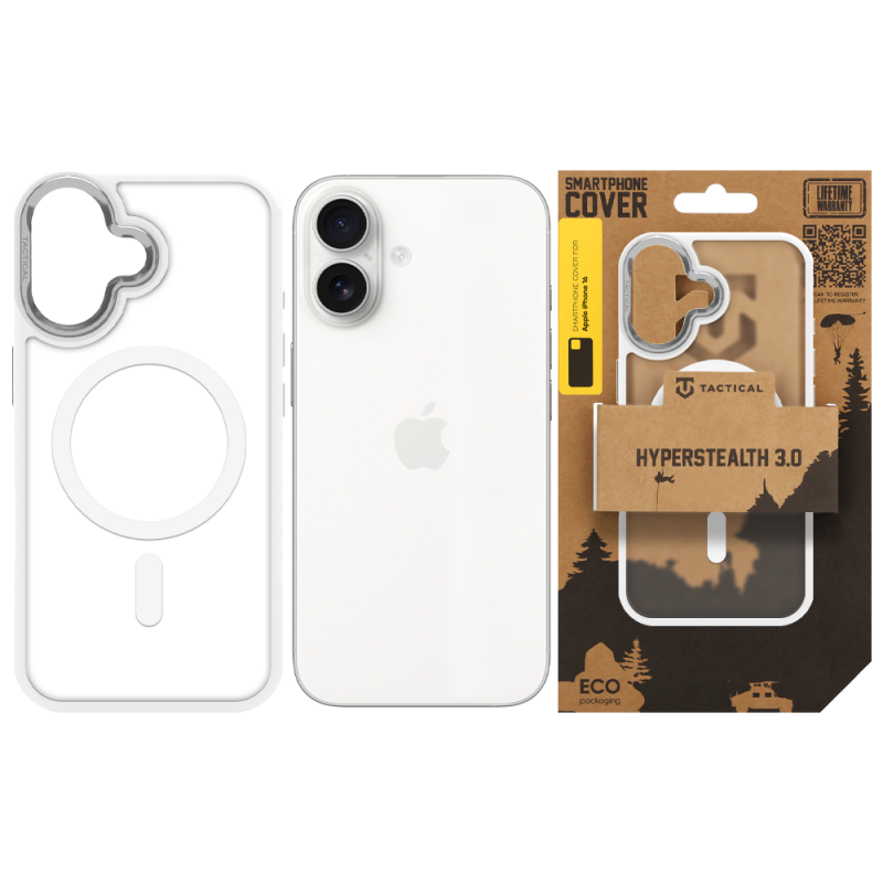 Tactical MagForce Hyperstealth 3.0 Kryt pro Apple iPhone 16 Snow White