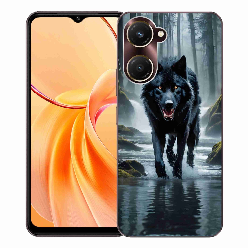 Gelový kryt mmCase na Vivo Y28s 5G - černý vlk