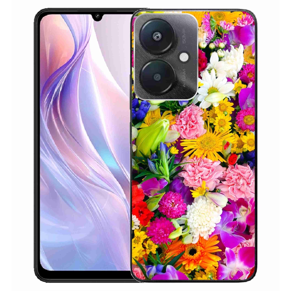 Gelový kryt mmCase na Xiaomi Redmi 13C 5G - květiny 12