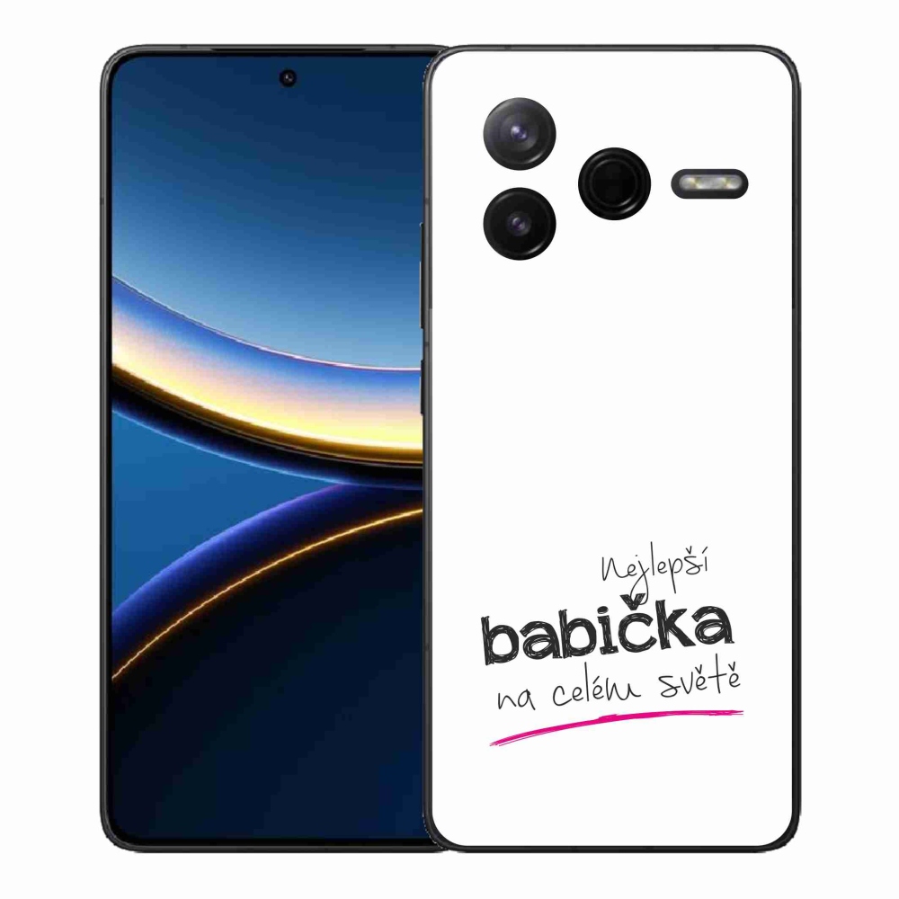 Gelový kryt mmCase na Xiaomi Poco F7 Pro - nejlepší babička 4 bílé pozadí