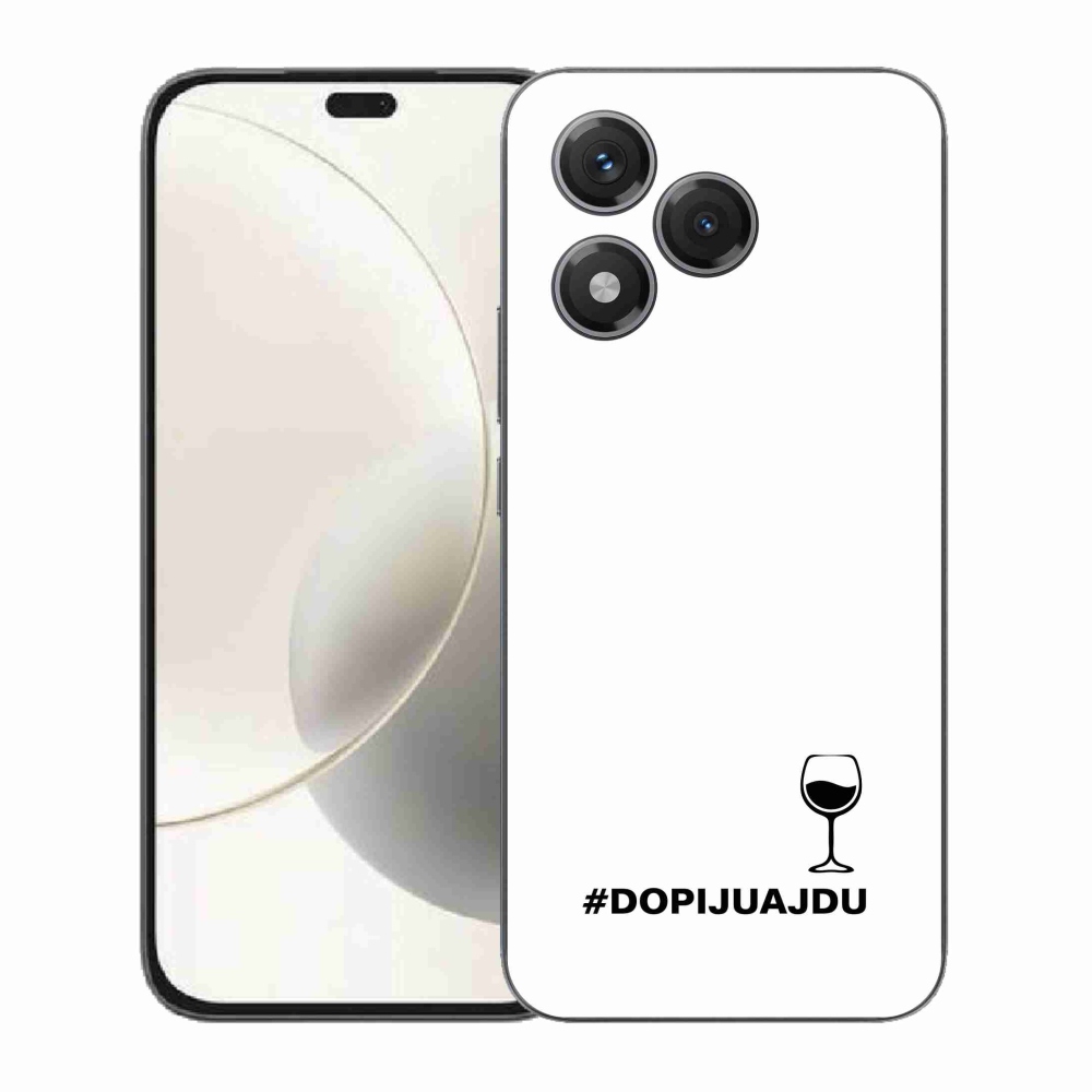 Gelový kryt mmCase na Honor 400 Lite - vinný motiv bílé pozadí