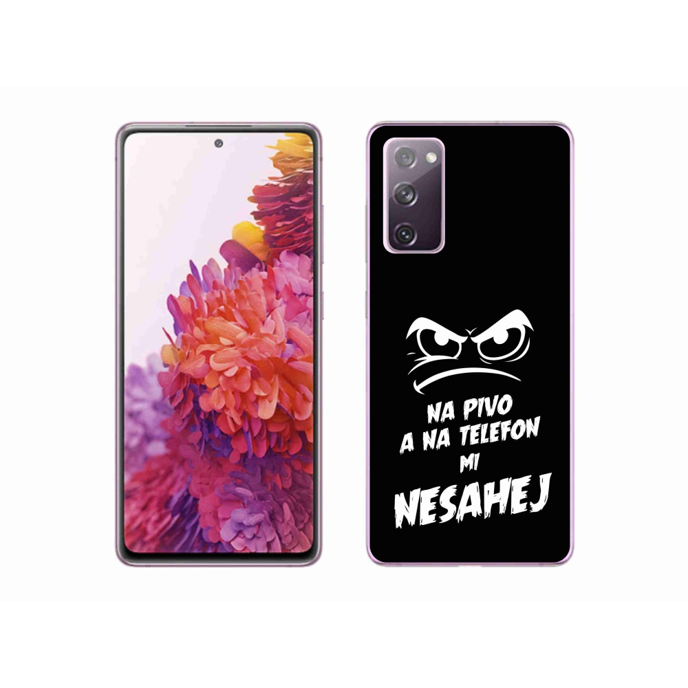 Gelový kryt mmCase na Samsung Galaxy S20 FE - pivní motiv 2 černé pozadí