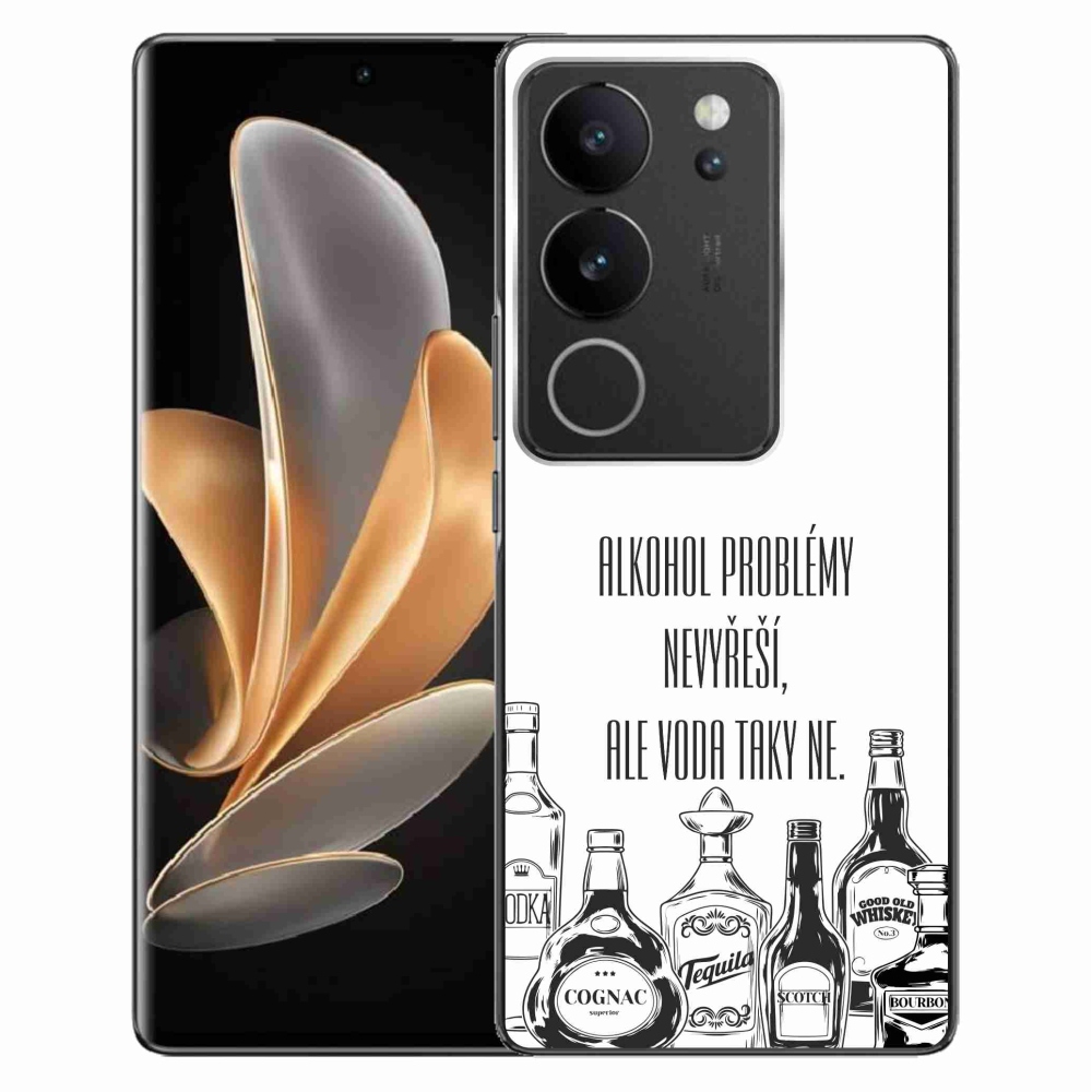 Gelový kryt mmCase na Vivo V29 5G - vtipný text bílé pozadí
