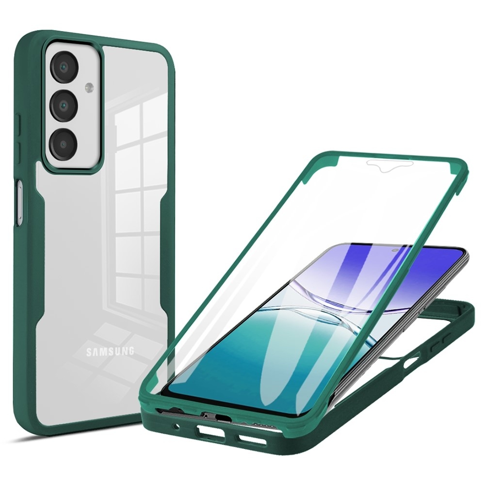 Acryl gelový obal s rámečkem pro ochranou displeje na Samsung Galaxy A16 4G/5G/A17 5G - zelený