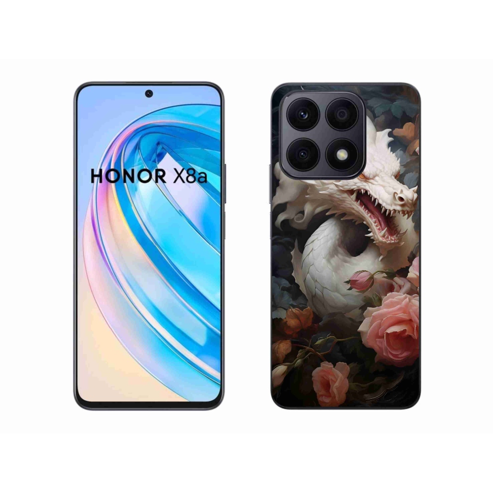 Gelový kryt mmCase na Honor X8a - bílý drak