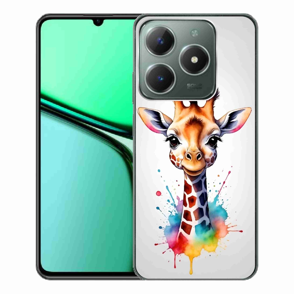 Gelový kryt mmCase na Realme C61 - žirafa 1