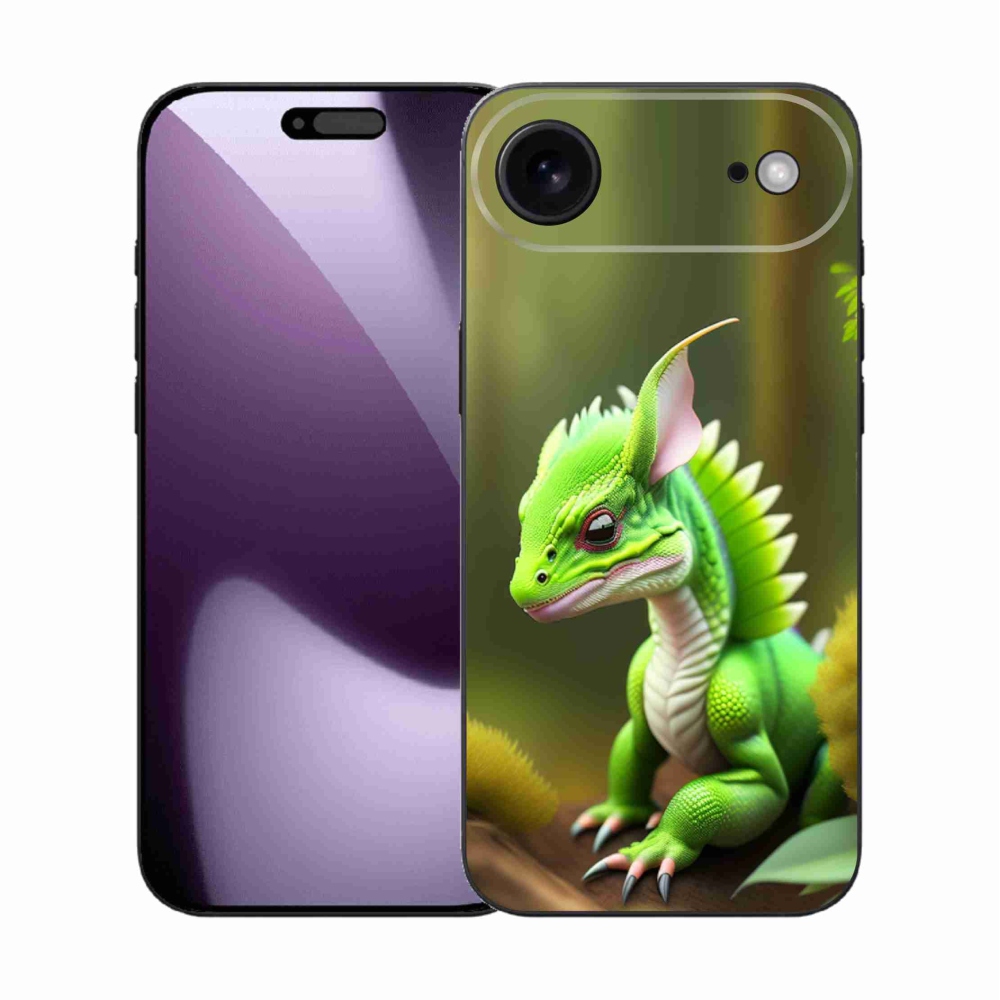 Gelový kryt mmCase na iPhone 17 Air - zelený dráček