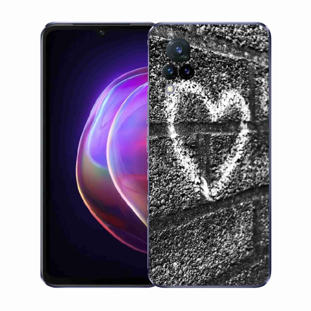 Gelový kryt mmCase na Vivo V21 4G/5G - srdce na zdi