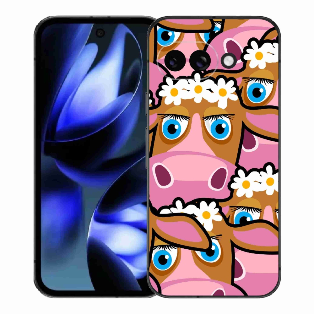 Gelový kryt mmCase na Google Pixel 9a - kreslené kravičky