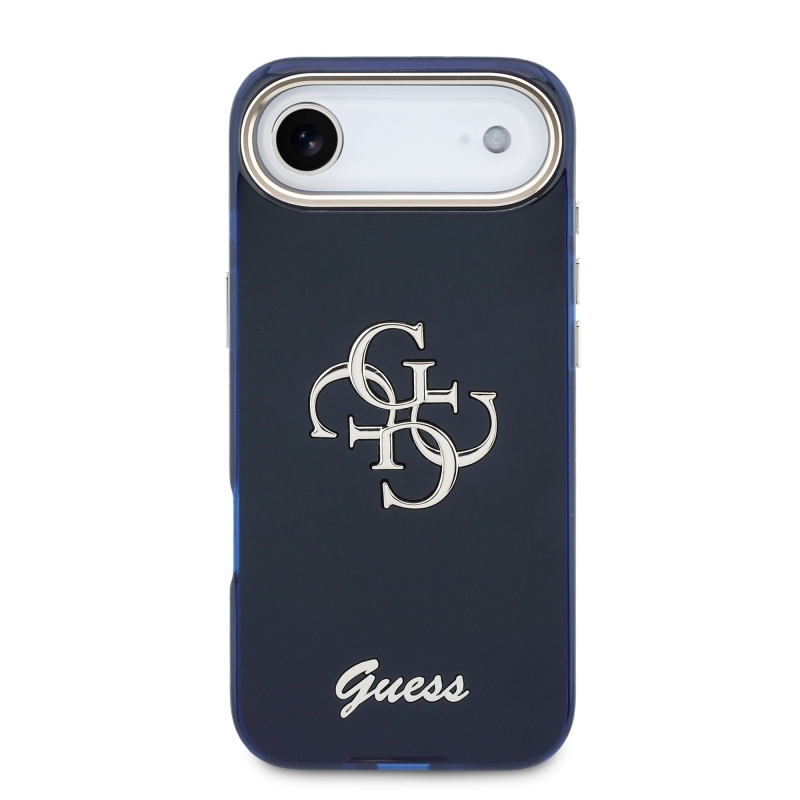 Guess IML 4G Script Metal Logo Zadní Kryt pro iPhone Air Blue