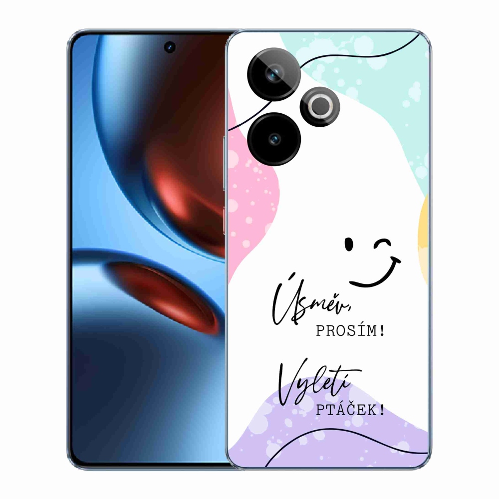 Gelový kryt mmCase na Realme GT 7 5G/GT 7T 5G - vtipný text 4 bílé pozadí