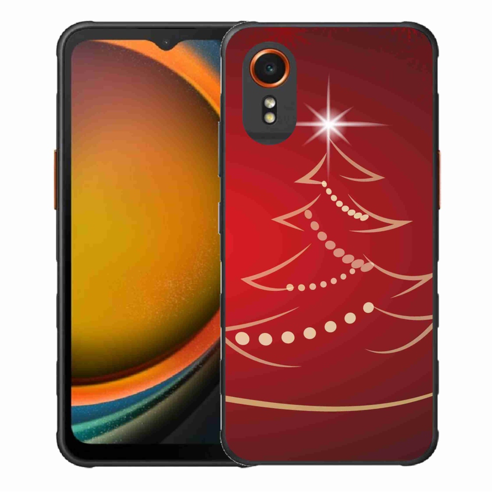 Gelový kryt mmCase na Samsung Galaxy Xcover 7 - kreslený vánoční stromek