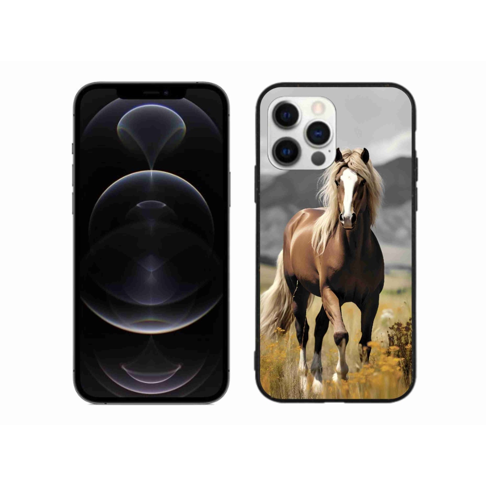 Gelový kryt mmCase na iPhone 12 Pro Max - hnědý kůň 1