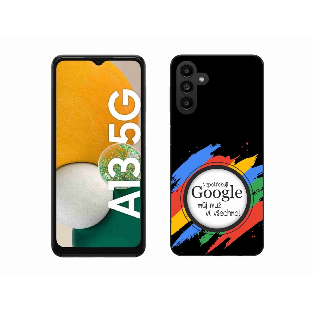 Gelový kryt mmCase na Samsung Galaxy A13 5G - muž ví všechno černé pozadí