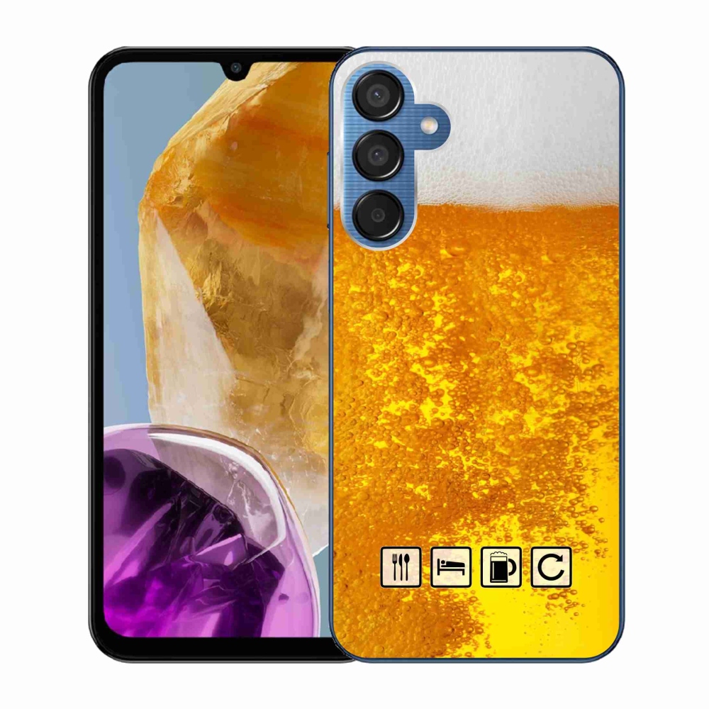 Gelový kryt mmCase na Samsung Galaxy M15 5G - pivní motiv 3