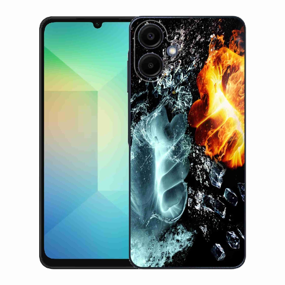 Gelový kryt mmCase na Samsung Galaxy A06 4G - voda a oheň