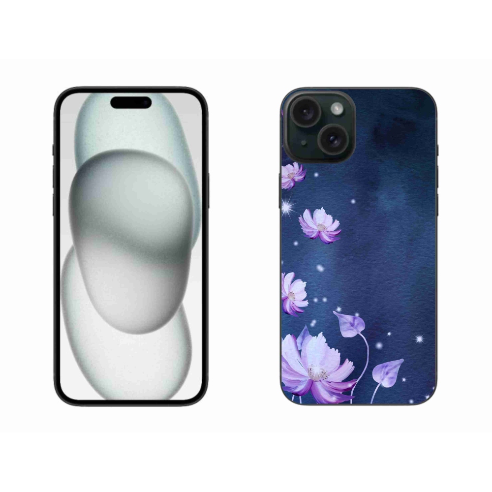 Gelový obal mmCase na iPhone 15 Plus - padající květy