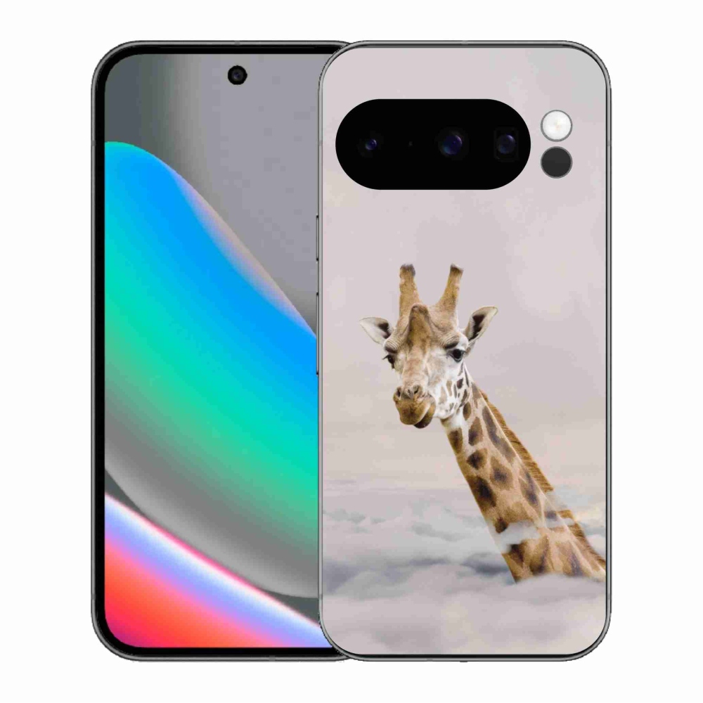 Gelový kryt mmCase na Google Pixel 10 Pro - žirafa v oblacích