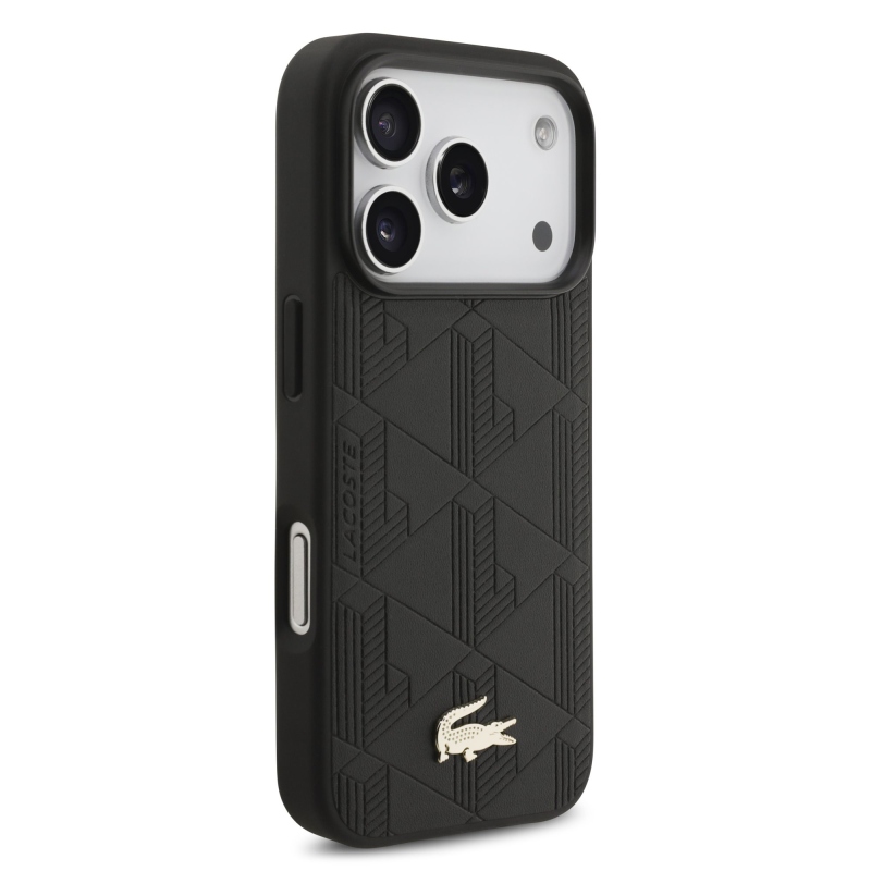 Lacoste PU Nomogramme Gold Logo MagSafe Zadní Kryt pro iPhone 17 Pro Black