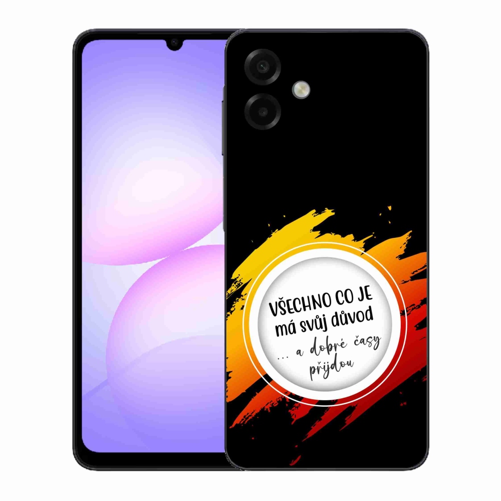 Gelový kryt mmCase na Samsung Galaxy A07 4G - citát 3 černé pozadí