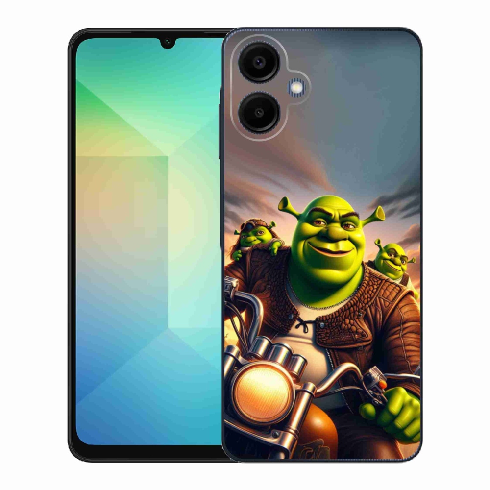 Gelový kryt mmCase na Samsung Galaxy A06 4G - shrek na motorce