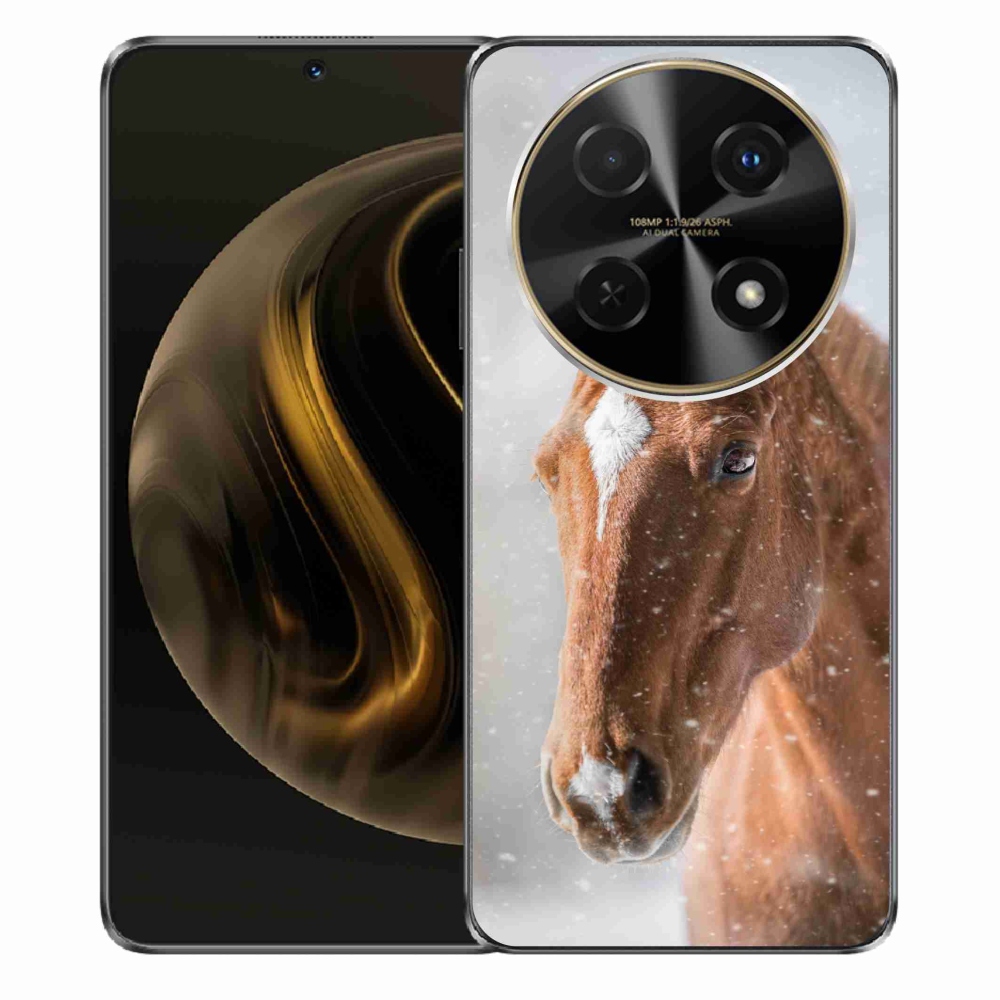 Gelový kryt mmCase na Huawei Nova 12i - hnědý kůň 2