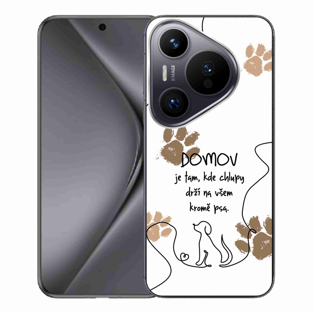 Gelový kryt mmCase na Huawei Pura 70 Pro - psí motiv bílé pozadí