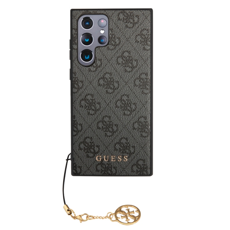 Guess 4G Charm Zadní Kryt pro Samsung Galaxy S24 Ultra Grey
