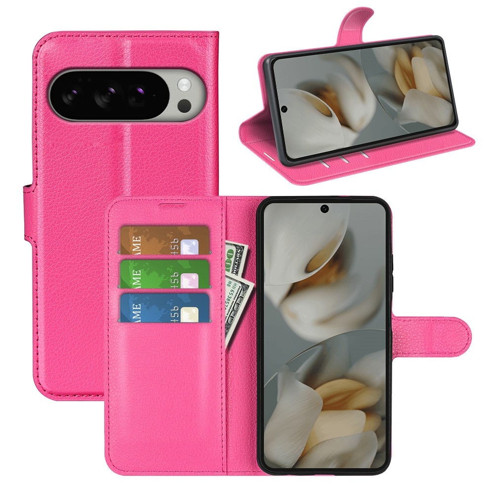 Litchi knížkové pouzdro na Google Pixel 10 Pro XL - rose