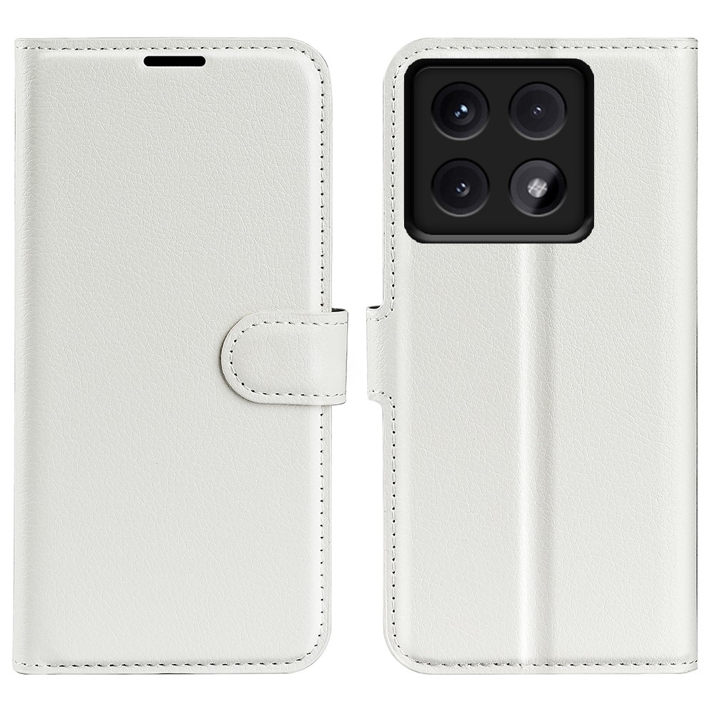 Litchi knížkové pouzdro na Xiaomi 14T - bílé