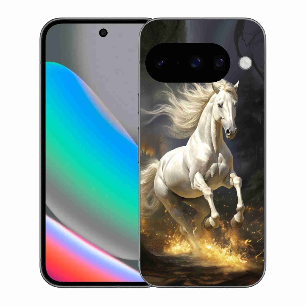 Gelový kryt mmCase na Google Pixel 10 - bílý kůň 2